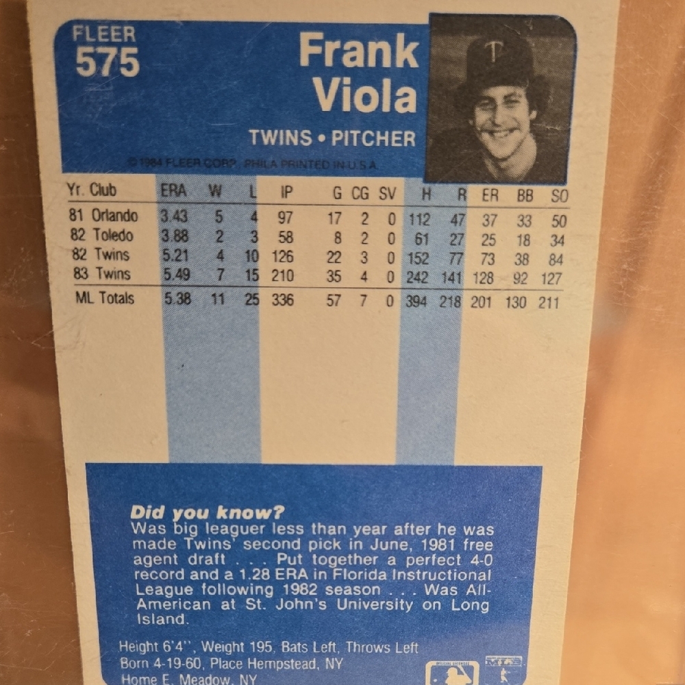 1958 To 1986  Baseball Card's 6 In Cases - Picture 9 of 12